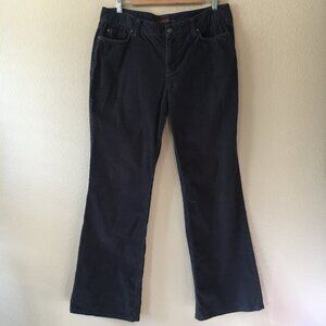 Corduroy Pants Navy Blue 12 Long Tall Eddie Bauer Bootcut Cords Mid Rise